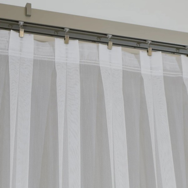 Firana z haftem delikatny połysk biała 312 – Firany – zdjęcie 2