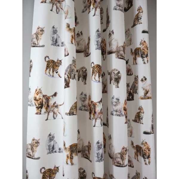 Zasłona w koty – realistyczny wzór dekoracyjny 350 – Zasłony – zdjęcie 2