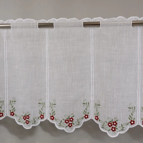 Zazdrostka w stylu rustykalnym – czerwone kwiaty 372 – Do kuchni – zdjęcie 1