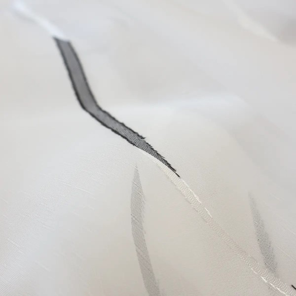 Firana panelowa biało-szara z koralikami 374 – Firany – zdjęcie 2