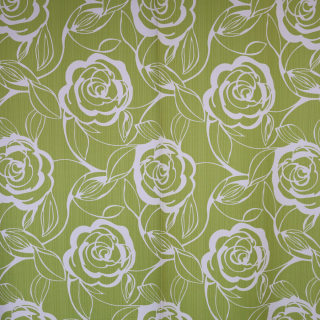 Zasłona zielona kwiaty 169 – Zasłony – zdjęcie 1