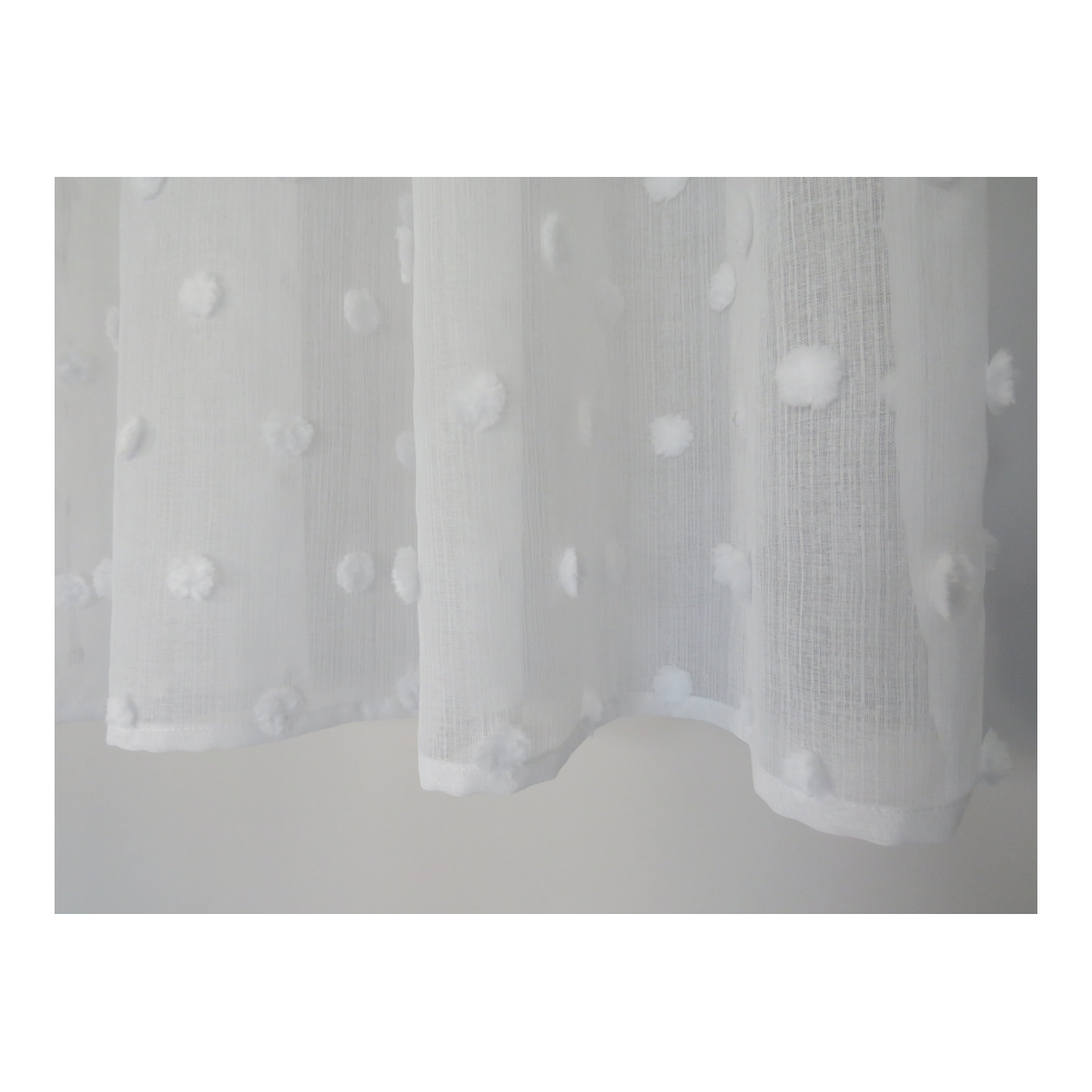 Zasłona biała bąbelki naturalny wygląd 170 Altisidora Firany Orzesze - 4