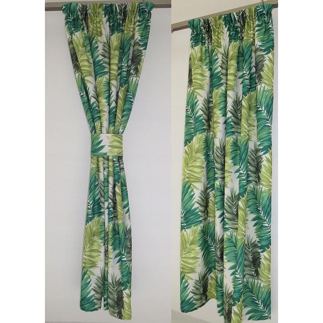 Zasłona liście palmy zielone 171 – Zasłony – zdjęcie 2
