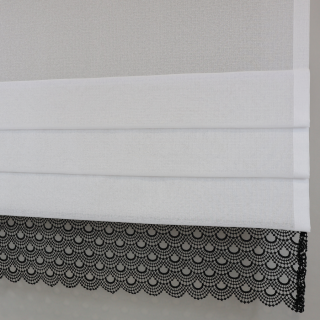 Firana panel roletka z czarną gipiurą 172 – Firany – zdjęcie 1