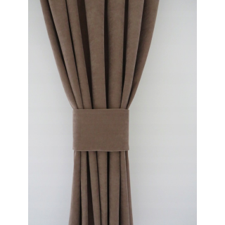 Zasłona ciemny brąz efekt zamszu 173 – Zasłony – zdjęcie 2