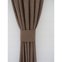 Zasłona ciemny brąz efekt zamszu 173 – Zasłony – zdjęcie 2