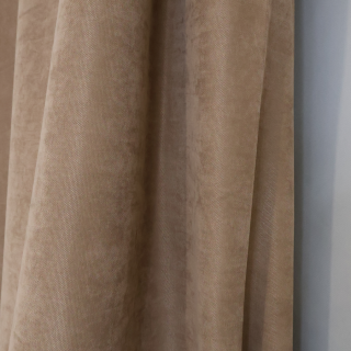 Zasłona jasny brąz efekt zamszu 174 – Zasłony – zdjęcie 3
