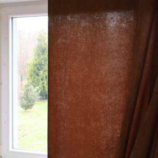 Zasłona ciemny brąz efekt zamszu 173 – Zasłony – zdjęcie 3