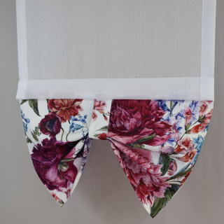 Firana ekran panelowy z ozdobą w kwiaty 177 – Firany – zdjęcie 1