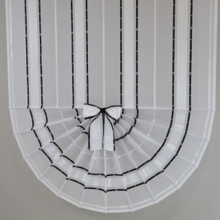 Firana panelowa wachlarz czarne pasy woal 179 – Firany – zdjęcie 1