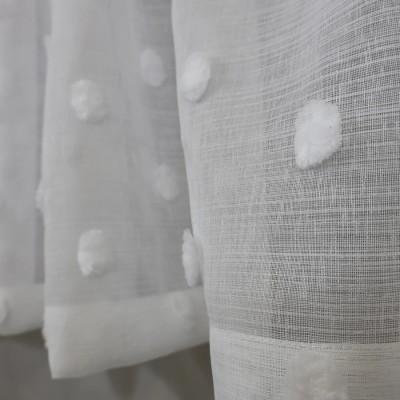 Firana zazdrostka z pomponikami biała 180 – Do kuchni – zdjęcie 5