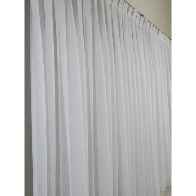 Prosta firana deszczyk biała z ołowianką 182 – Firany – zdjęcie 3