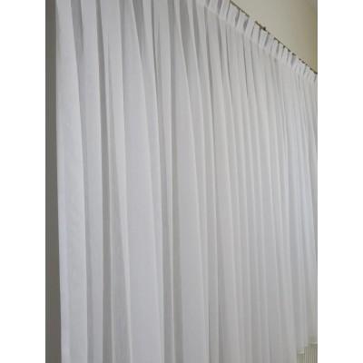 Prosta firana deszczyk biała z ołowianką 182 – Firany – zdjęcie 3