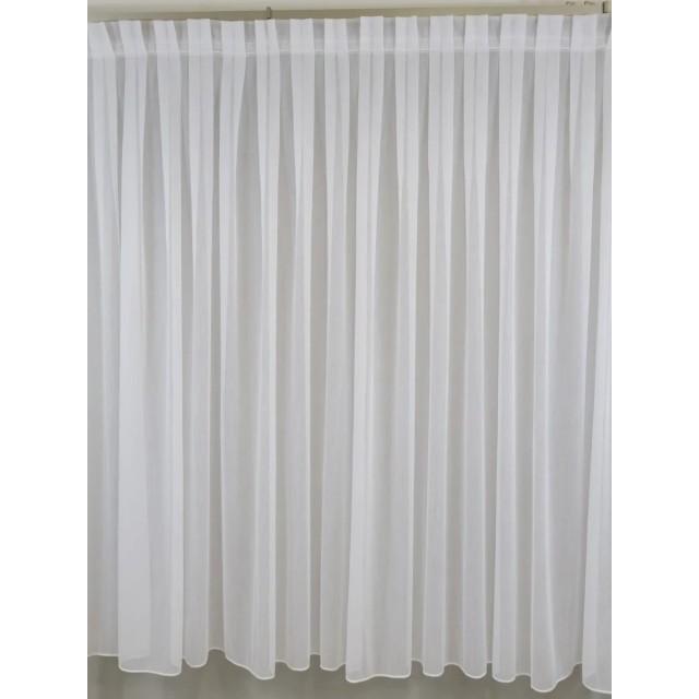 Prosta firana deszczyk biała z ołowianką 182 – Firany – zdjęcie 4