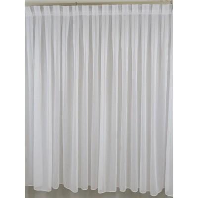 Prosta firana deszczyk biała z ołowianką 182 – Firany – zdjęcie 4