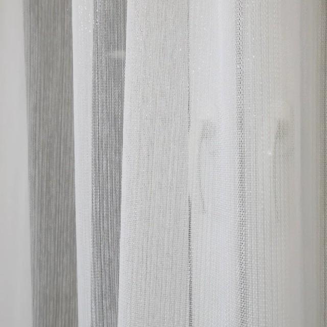 Prosta firana deszczyk biała z ołowianką 182 – Firany – zdjęcie 5