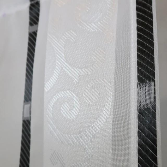 Firana zazdrostka MINI WACHLARZ czarne pasy 183 – Do kuchni – zdjęcie 2