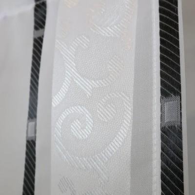 Firana zazdrostka MINI WACHLARZ czarne pasy 183 – Do kuchni – zdjęcie 2