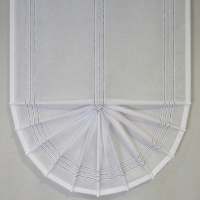 Firana do kuchni zazdrostka wachlarz paski czarne 008 – Do kuchni – zdjęcie 1