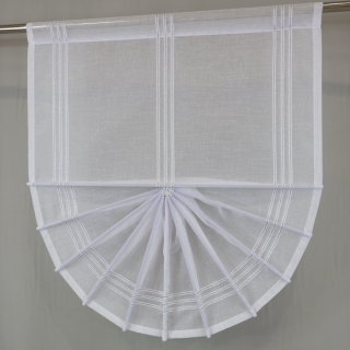 Firana do kuchni zazdrostka wachlarz paski srebrne 185 – Do kuchni – zdjęcie 1