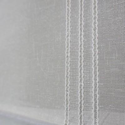 Firana do kuchni zazdrostka wachlarz paski srebrne 185 – Do kuchni – zdjęcie 2