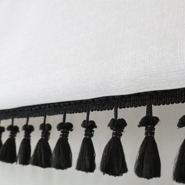 Firana panelowa ekran z czarnymi chwościkami 186 – Firany – zdjęcie 2