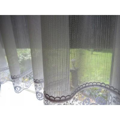 Firana zazdrostka do kuchni z koronką haftowaną 188 – Do kuchni – zdjęcie 3