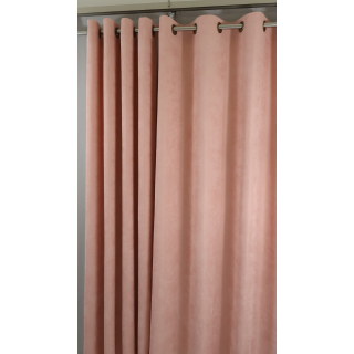 Zasłona kolor brzoskwiniowy efekt zamszu 196 – Zasłony – zdjęcie 2