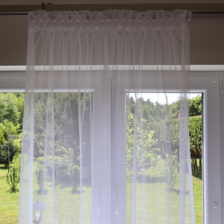 Prosta firana z białego tiulu siateczka 197 – Firany – zdjęcie 7