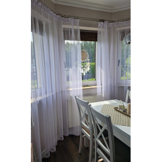 Prosta firana z białego tiulu siateczka 197 – Firany – zdjęcie 3