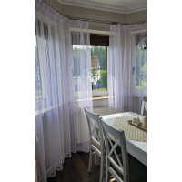 Prosta firana z białego tiulu siateczka 197 – Firany – zdjęcie 3