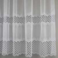 Firana biała z pasem gipiury 205 – Firany – zdjęcie 1