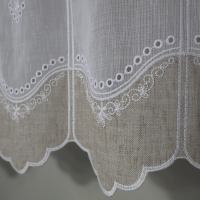 Firana zazdrostka biało beżowa z haftem 207 – Do kuchni – zdjęcie 3