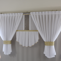 Komplet 2+1 Panel z firanami cyrkonie girlanda 208 – Firany – zdjęcie 1