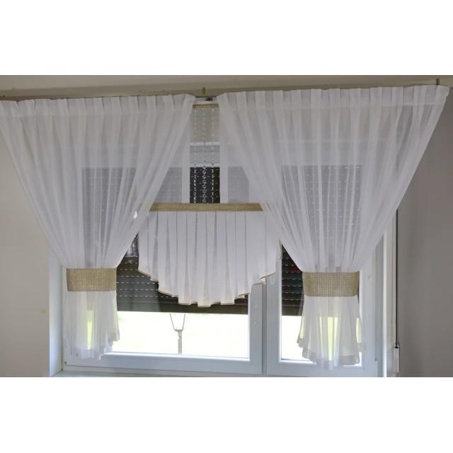 Komplet 2+1 Panel z firanami cyrkonie girlanda 208 – Firany – zdjęcie 4