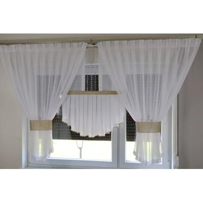 Komplet 2+1 Panel z firanami cyrkonie girlanda 208 – Firany – zdjęcie 4