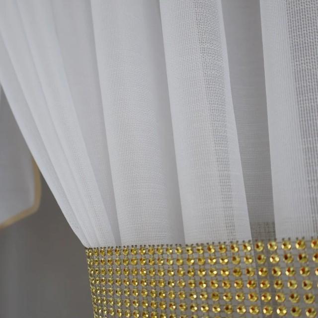 Komplet 2+1 Panel z firanami cyrkonie girlanda 208 – Firany – zdjęcie 5