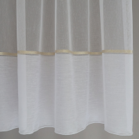 Firana z złotym paskiem siateczka 215 – Firany – zdjęcie 1