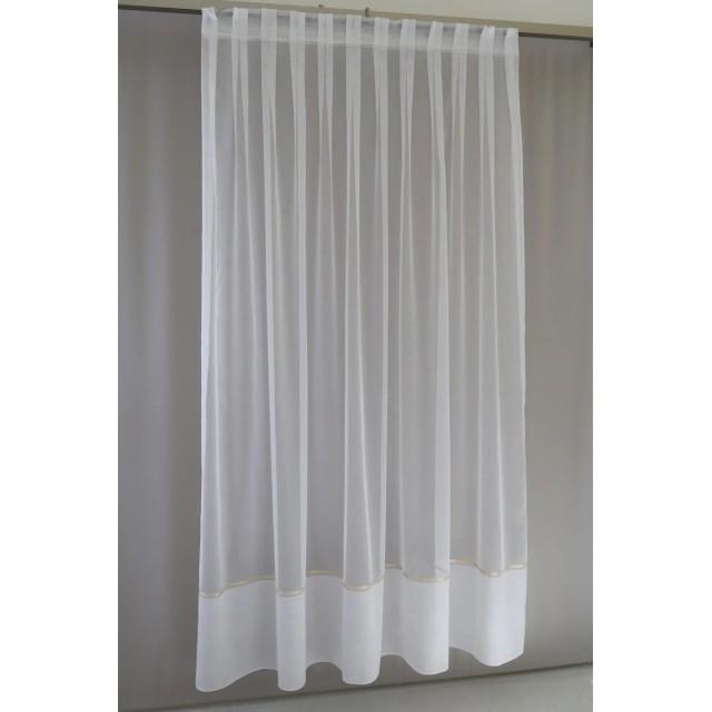 Firana z złotym paskiem siateczka 215 – Firany – zdjęcie 3