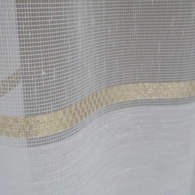 Firana z złotym paskiem siateczka 215 – Firany – zdjęcie 4