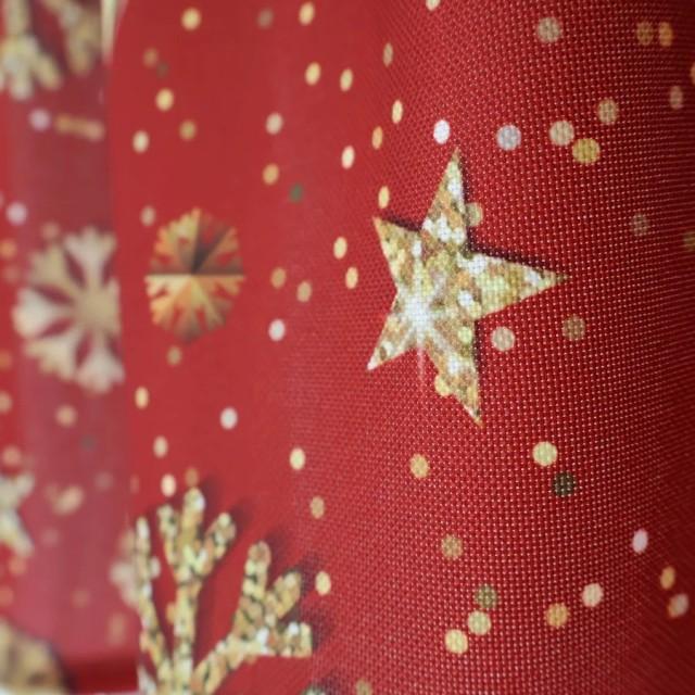 Firana lambrekin z koralikami w gwiazdki 224 Święta – Firany – zdjęcie 3