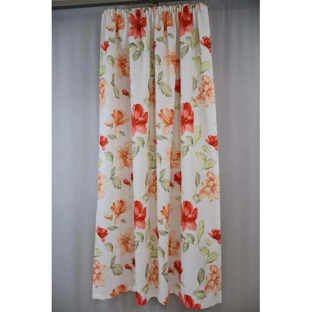 Zasłona kremowa w kwiaty retro 231 – Zasłony – zdjęcie 4
