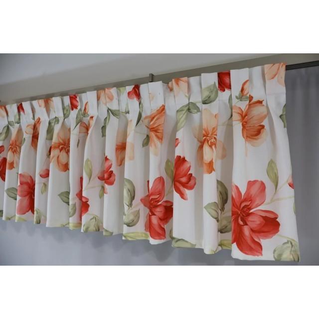 Firana lambrekin kremowy w kwiaty retro 232 – Firany – zdjęcie 2