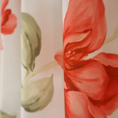 Firana lambrekin kremowy w kwiaty retro 232 – Firany – zdjęcie 3