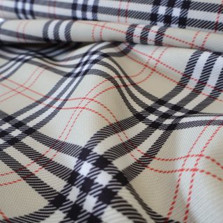 Tkanina krata angielska beżowa 234 – Na metry – zdjęcie 1