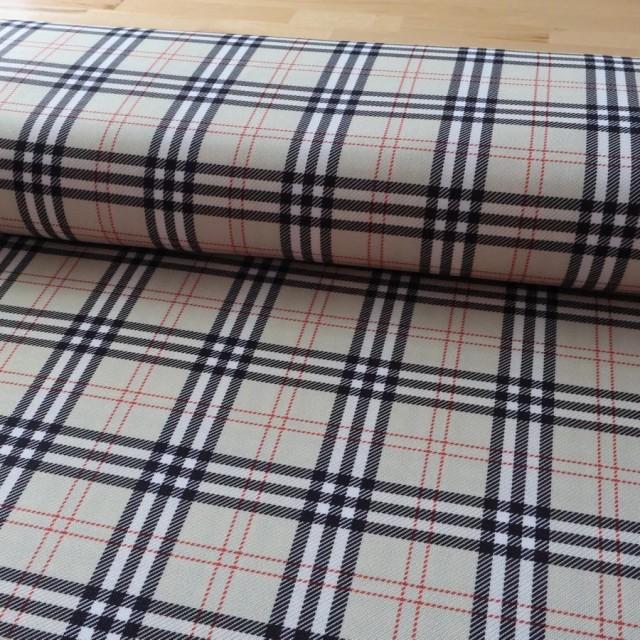 Tkanina krata angielska beżowa 234 – Na metry – zdjęcie 3