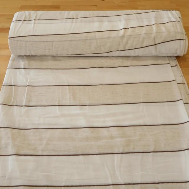 Tkanina w pasy beż krem brąz 237 – Na metry – zdjęcie 2