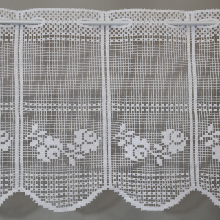 Firana zazdrostka żakardowa do kuchni biała 247 – Do kuchni – zdjęcie 1