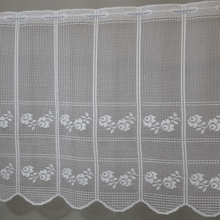 Firana zazdrostka żakardowa do kuchni biała 247 – Do kuchni – zdjęcie 2