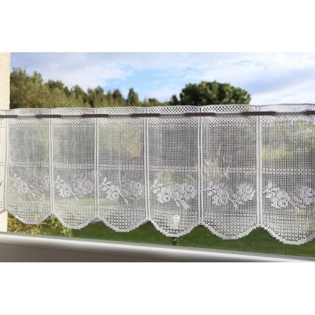 Firana zazdrostka żakardowa do kuchni biała 247 – Do kuchni – zdjęcie 6